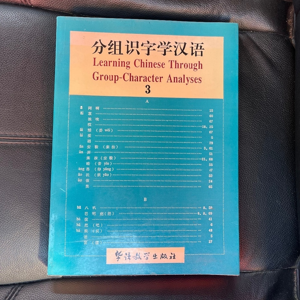 Chinese Language Learning Book with Blue Cover